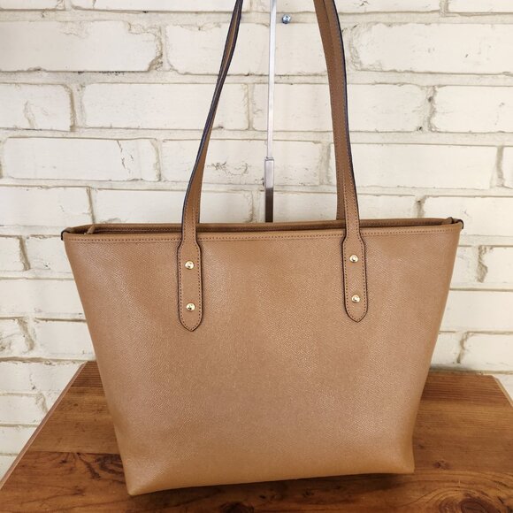 Like New Coach City Zip Brown Leather Shoulder Bag Tote Purse - Picture 3 of 13